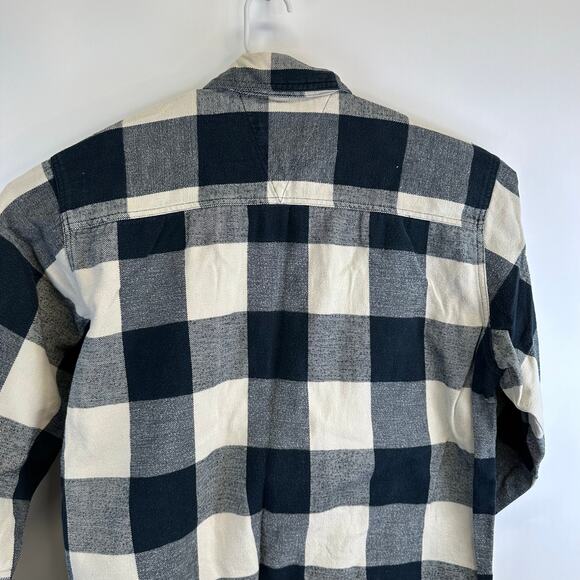 Conyon Guide Blue and Cream Plaid Flannel Button Down Shirt Mens Size Large - Picture 9 of 15